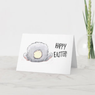 CARTES POUR FÊTES ANNUELLES JOYEUX LAPIN DE PÂQUES "CUL"