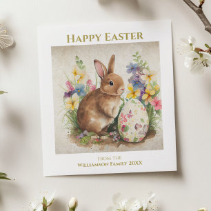 Cartes Pour Fêtes Annuelles Joyeux lapin lapin Vintage de Pâques Personnalisé