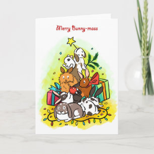 Cartes Pour Fêtes Annuelles Joyeux lapin-masse