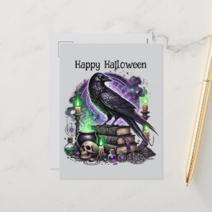 Cartes Pour Fêtes Annuelles Joyeux livres d'orthographe de corneille d'Hallowe