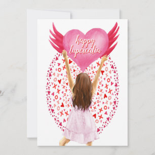 Cartes Pour Fêtes Annuelles Joyeux Lupercalia Chérie fille Hugs & Kisses