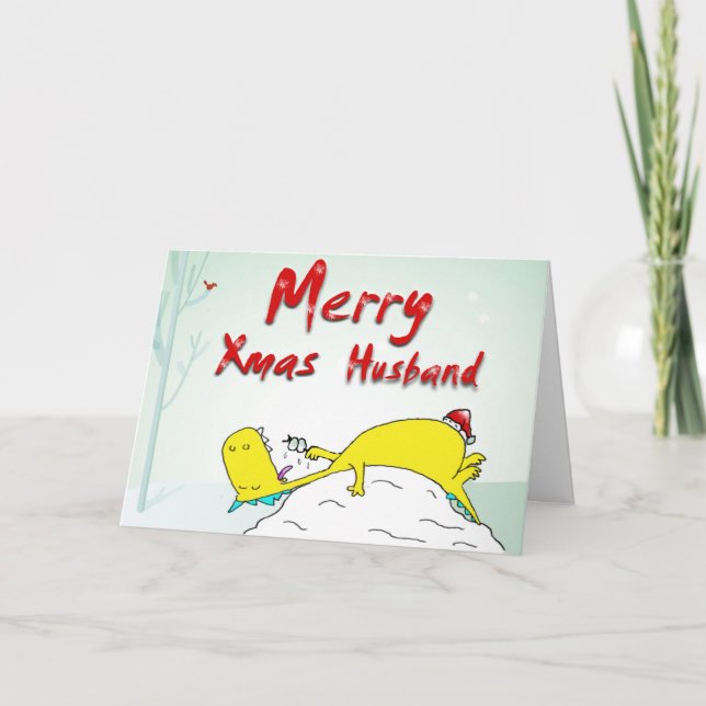 Cartes Pour Fêtes Annuelles joyeux mari de Noël (Devant)
