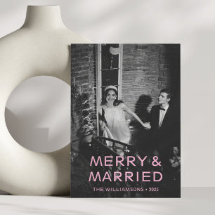 Cartes Pour Fêtes Annuelles Joyeux Mariage Texte Superposé Photo Noël