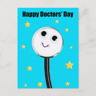 Cartes Pour Fêtes Annuelles 	Joyeux Médecins Jour Cute Stethoscope Avec Étoile