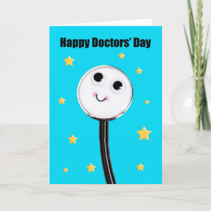 Cartes Pour Fêtes Annuelles Joyeux Médecins Jour Cute Stethoscope Avec Étoiles