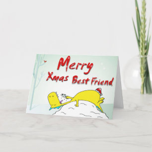 Cartes Pour Fêtes Annuelles joyeux meilleur ami de Noël