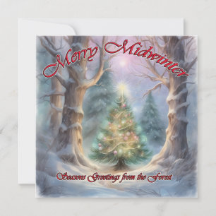 Cartes Pour Fêtes Annuelles Joyeux milieu de l'hiver, Vœux de la Forêt