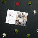 Cartes Pour Fêtes Annuelles Joyeux minimaliste moderne Famille rouge 2 Photo N<br><div class="desc">Bienvenue les vacances cette année avec une Carte de vacances de Noël 2 Photo Minimal Joyful Red Family qui capture ces moments parfaits de joie avec une famille unie. Cette carte rouge et blanche chic, aux rayures de sucre de canne tendance, incarne parfaitement le style moderne et minimaliste que nous...</div>