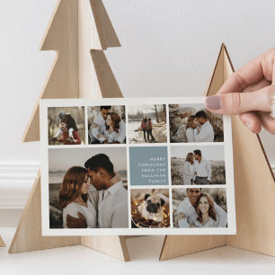 Cartes Pour Fêtes Annuelles Joyeux moderne Christmas Photo Collage