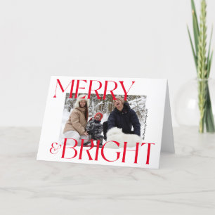 Cartes Pour Fêtes Annuelles Joyeux moderne et typographie brillante Noël photo