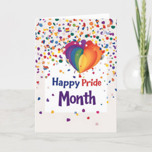 Cartes Pour Fêtes Annuelles Joyeux Mois de Fierté Confetii coloré
