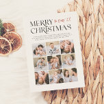 Cartes Pour Fêtes Annuelles Joyeux moments | Collection photo de Noël moderne<br><div class="desc">Partagez la joie de cette période de fêtes avec notre carte de Noël 'Joyeux Moments'. Ce design élégant et moderne présente "Joyeux Noël" dans une typographie serif élégante avec des ligaments et des fioritures artistiques. Aligné à droite, votre nom de famille est écrit en calligraphie manuscrite rouge pour un accueil...</div>