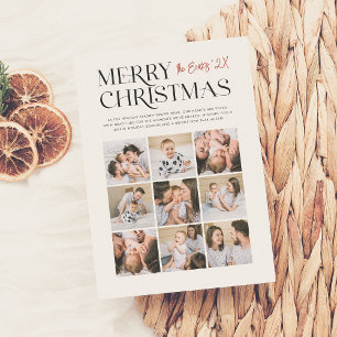 Cartes Pour Fêtes Annuelles Joyeux moments   Collection photo de Noël moderne