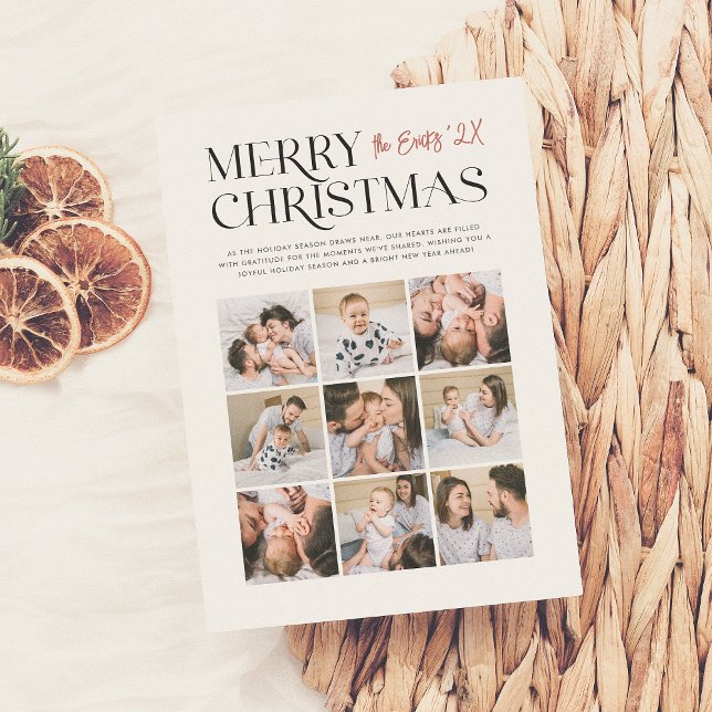 Cartes Pour Fêtes Annuelles Joyeux moments | Collection photo de Noël moderne  (Créateur téléchargé)