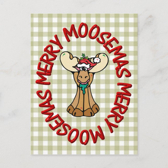 Cartes Pour Fêtes Annuelles joyeux moosemas orignal (Devant)
