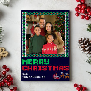 Cartes Pour Fêtes Annuelles Joyeux Motif de Noël de Noël de Sweat nue Photo