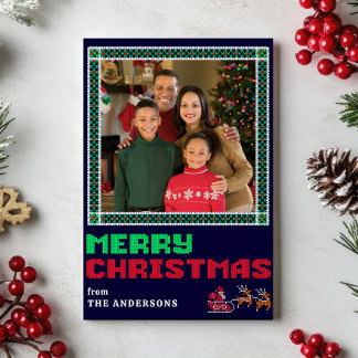 Cartes Pour Fêtes Annuelles Joyeux Motif de Noël de Noël de Sweat nue Photo