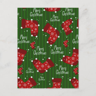 Cartes Pour Fêtes Annuelles Joyeux Motif Noël Rouge Blanc Et Vert