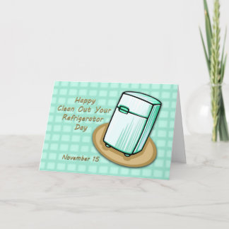 Cartes Pour Fêtes Annuelles Joyeux nettoyage de votre réfrigérateur journée