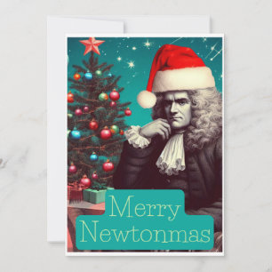 Cartes Pour Fêtes Annuelles Joyeux Newtonmas Sir Isaac Newton
