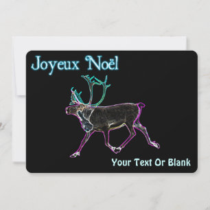 Cartes Pour Fêtes Annuelles Joyeux Noё l - Caribou électrique
