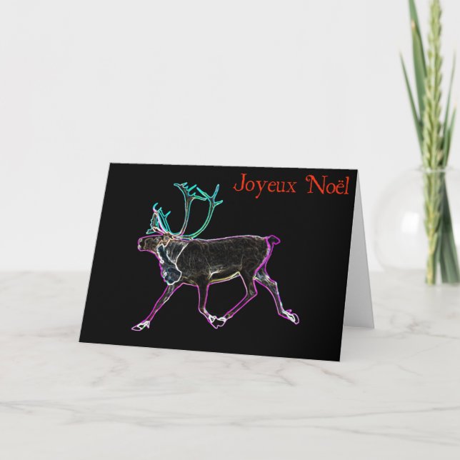 Cartes Pour Fêtes Annuelles Joyeux Noё l - Caribou électrique (Devant)