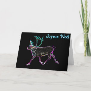 Cartes Pour Fêtes Annuelles Joyeux Noё l - Caribou électrique
