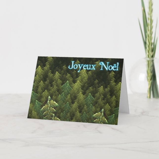 Cartes Pour Fêtes Annuelles Joyeux Noё l - Forêt sombre (Devant)