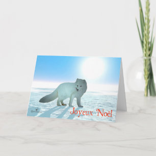 Cartes Pour Fêtes Annuelles Joyeux Noё l - Renard arctique