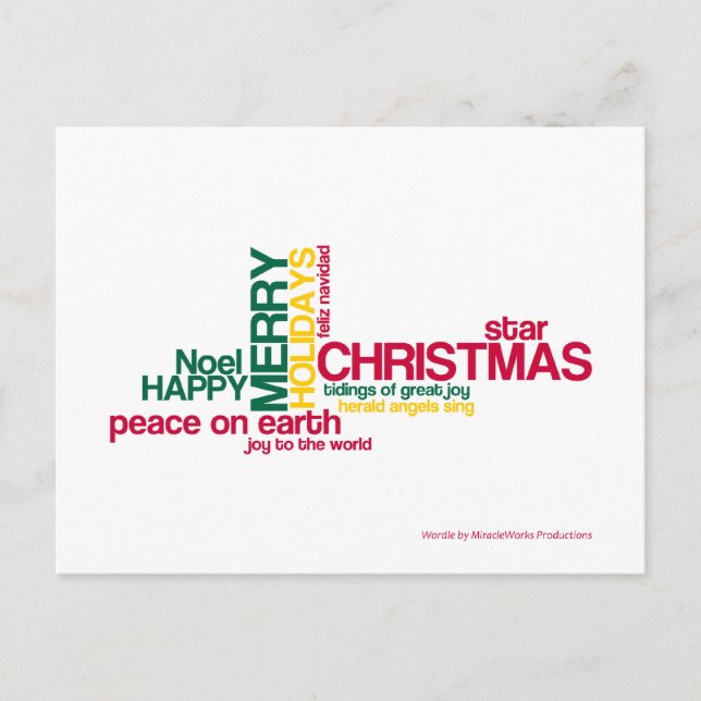 Cartes Pour Fêtes Annuelles Joyeux Noël (Devant)