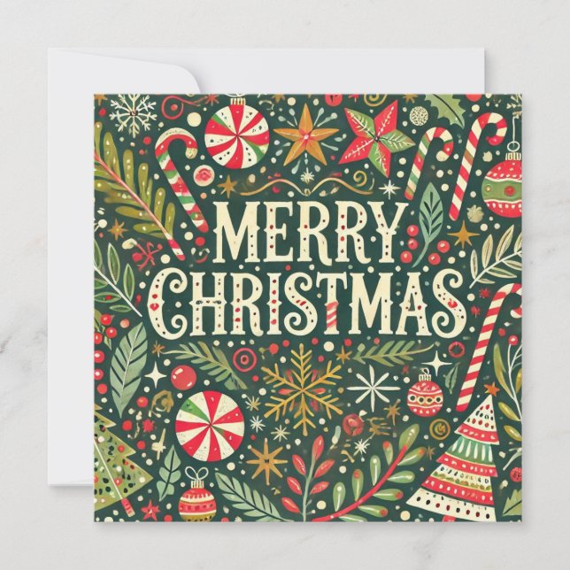 Cartes Pour Fêtes Annuelles Joyeux Noël (Devant)