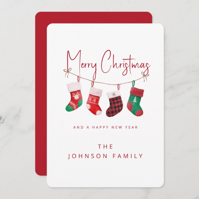 Cartes Pour Fêtes Annuelles Joyeux Noël (Devant / Derrière)