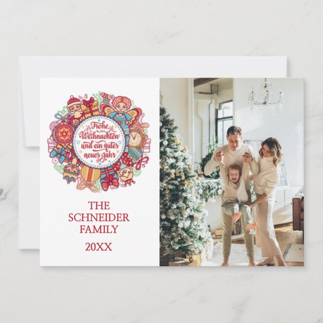 Cartes Pour Fêtes Annuelles Joyeux Noël (Devant)