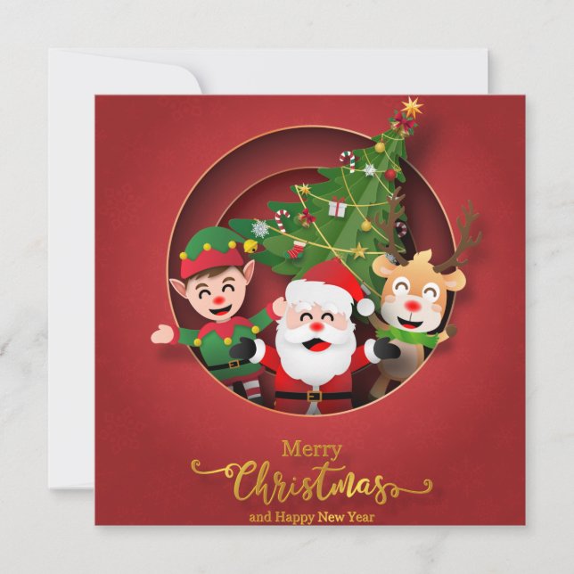 Cartes Pour Fêtes Annuelles Joyeux Noël (Devant)