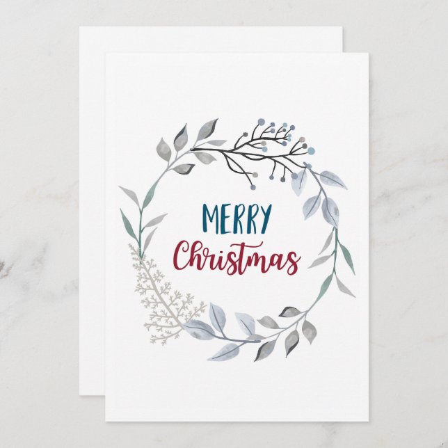 Cartes Pour Fêtes Annuelles Joyeux Noël (Devant / Derrière)