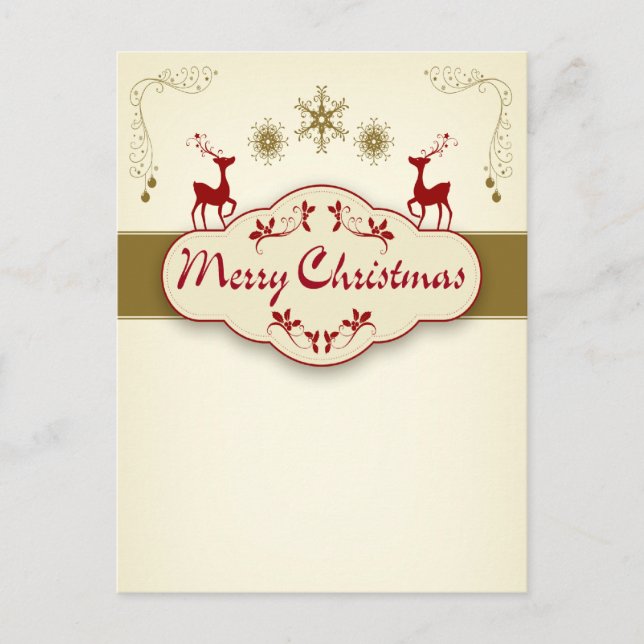 Cartes Pour Fêtes Annuelles Joyeux Noël (Devant)