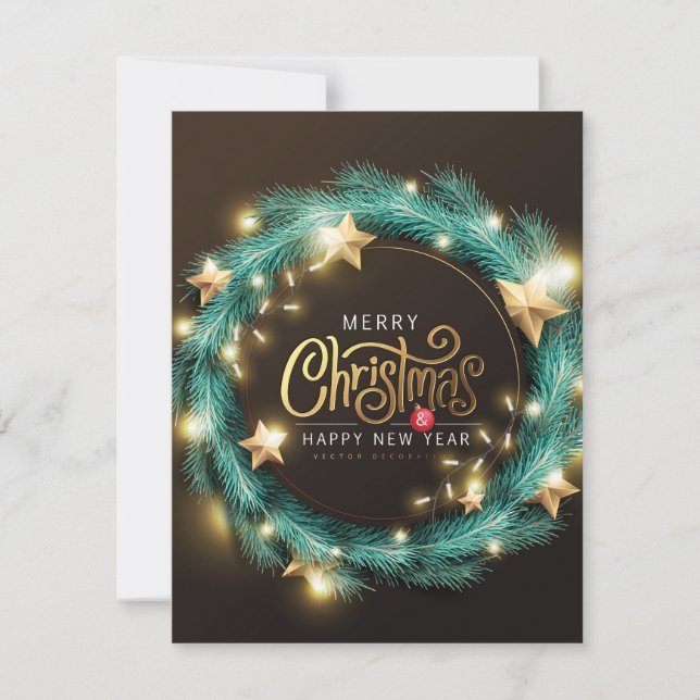 Cartes Pour Fêtes Annuelles "Joyeux Noël" (Devant)