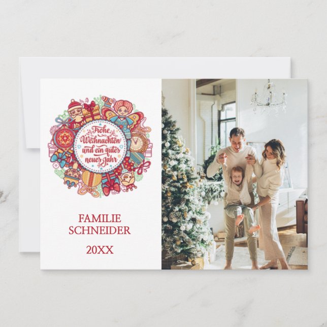Cartes Pour Fêtes Annuelles Joyeux Noël (Devant)