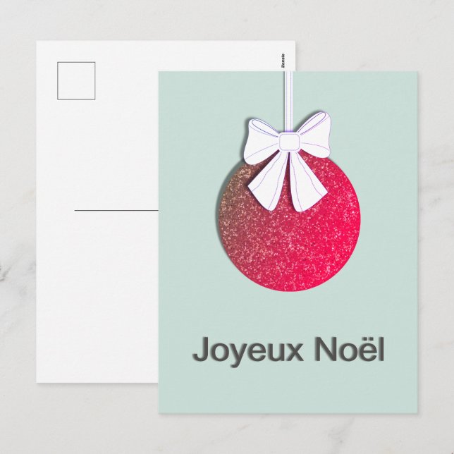 Cartes Pour Fêtes Annuelles Joyeux Noel (Devant / Derrière)