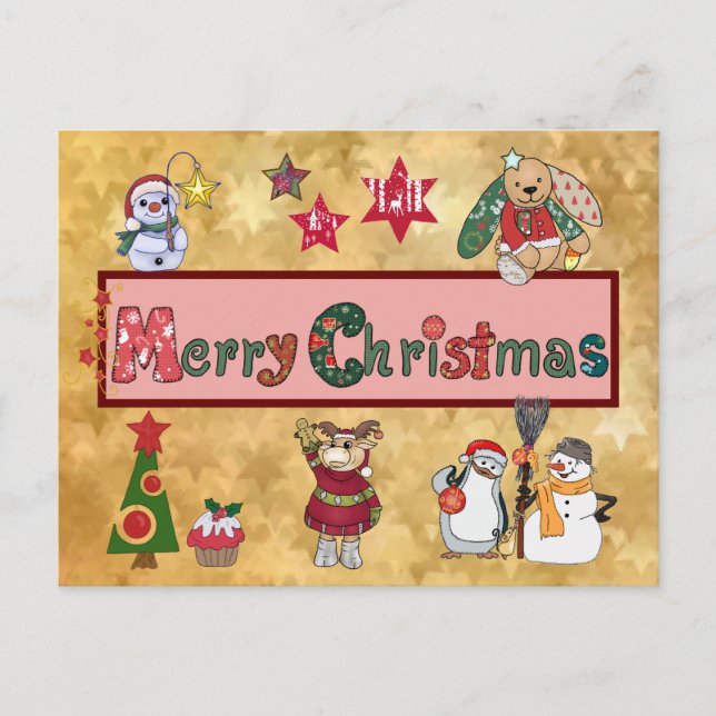 Cartes Pour Fêtes Annuelles Joyeux Noël (Devant)