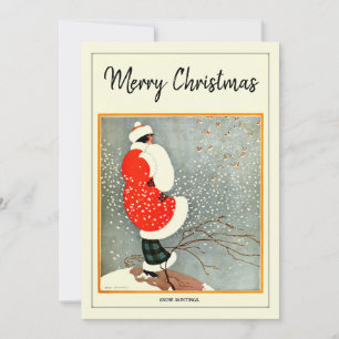 Cartes Pour Fêtes Annuelles Joyeux Noël 1914 Bruant des neiges