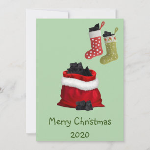 Cartes Pour Fêtes Annuelles Joyeux Noël 2020 Charbon froid en bas