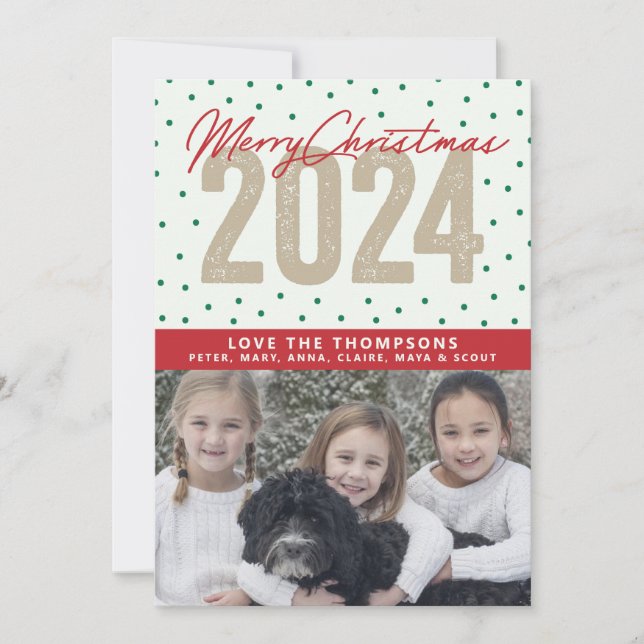 Cartes Pour Fêtes Annuelles Joyeux Noël 2024 (Devant)