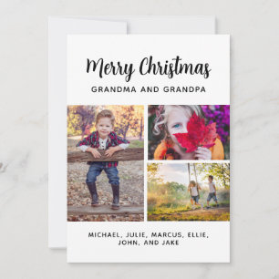 Cartes Pour Fêtes Annuelles Joyeux Noël 3 Collage de photos Grands-parents Vac