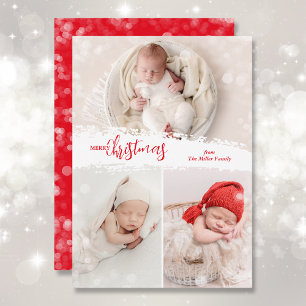 Cartes Pour Fêtes Annuelles Joyeux Noël 3 Photo Collage