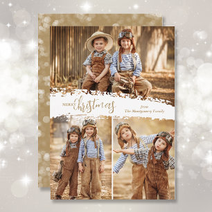 Cartes Pour Fêtes Annuelles Joyeux Noël 3 Photo Collage