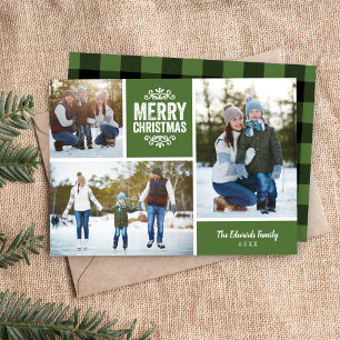 Cartes Pour Fêtes Annuelles Joyeux Noël 3 Photo Collage