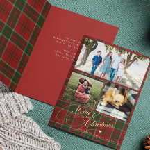 Joyeux Noël 3 photo collage plaid plié