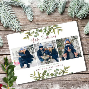 Cartes Pour Fêtes Annuelles Joyeux Noël 3 Photo Végétal Bordeaux