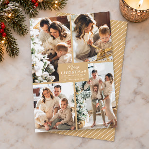 Cartes Pour Fêtes Annuelles Joyeux Noël 4 Photo Collage